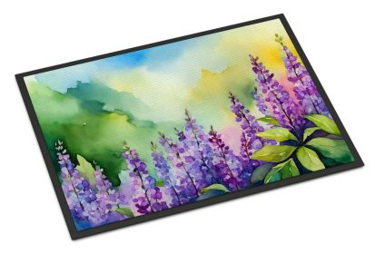NEW Idaho Syringa in Watercolor Doormat Front Door Mat Indoor Outdoor Rugs for Entryway, Non Slip Washable Low Pile, 18H X 27W