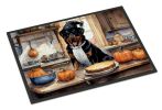 NEW Rottweiler Fall Kitchen Pumpkins Doormat Front Door Mat Indoor Outdoor Rugs for Entryway, Non Slip Washable Low Pile, 18H X 27W