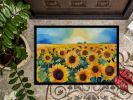 NEW Kansas Sunflowers in Watercolor Doormat Front Door Mat Indoor Outdoor Rugs for Entryway, Non Slip Washable Low Pile, 18H X 27W