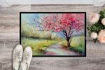 NEW Michigan Apple Blossoms in Watercolor Doormat Front Door Mat Indoor Outdoor Rugs for Entryway, Non Slip Washable Low Pile, 18H X 27W