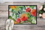 NEW Connecticut Mountain Laurels in Watercolor Doormat Front Door Mat Indoor Outdoor Rugs for Entryway, Non Slip Washable Low Pile, 18H X 27W