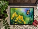 NEW Kentucky Goldenrod in Watercolor Doormat Front Door Mat Indoor Outdoor Rugs for Entryway, Non Slip Washable Low Pile, 18H X 27W