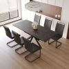62.4" extendable 78.15" dining Table Set for 6-8 Person for Dining Room
