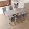 62.4" extendable 78.15" dining Table Set for 6-8 Person for Dining Room