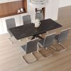 62.4" extendable 78.15" dining Table Set for 6-8 Person for Dining Room